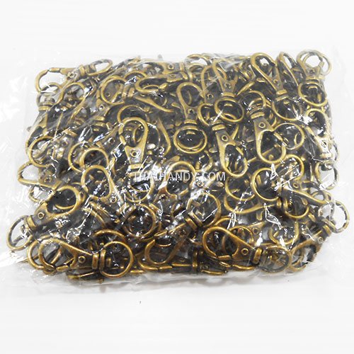 คอหมาโลหะ ดีด ขนาด 1x3.3 cm  บรรจุ 100 อัน สีทองรมดำ รูปเต็ม