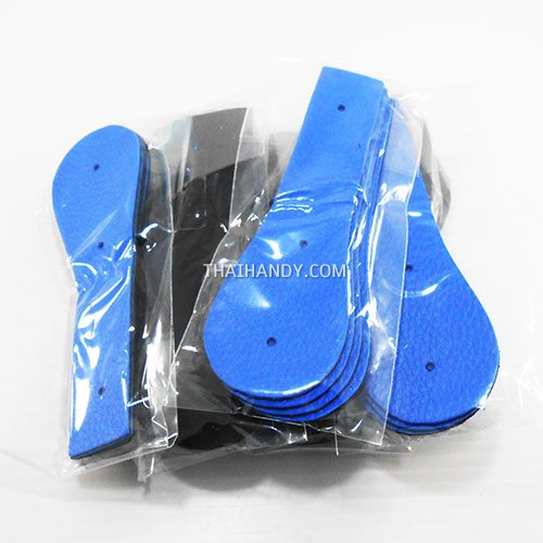 ฝาปิดกระเป๋าเฉพาะฝา ปิดด้านข้าง ขนาด 4x13 cm  บรรจุ 10 อัน สีฟ้าเข้ม รูปเต็ม