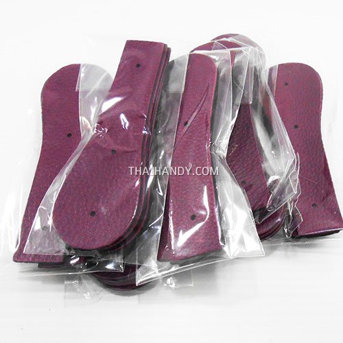 ฝาปิดกระเป๋าเฉพาะฝา ปิดด้านข้าง ขนาด 4x13 cm  บรรจุ 10 อัน สีม่วงมังคุด รูปเต็ม