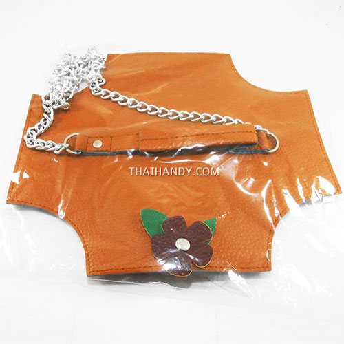 ฝาปิดกระเป๋าพร้อมสาย พร้อมสายโซ่ ขนาด 29x25.5 cm  บรรจุ 1 อัน สีน้ำตาลอ่อน รูปเต็ม