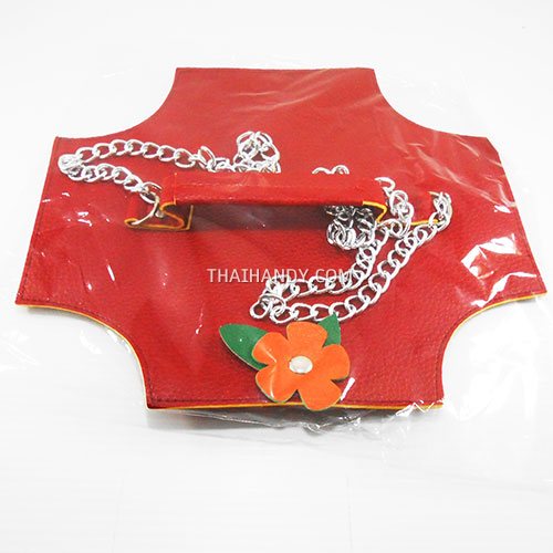 ฝาปิดกระเป๋าพร้อมสาย พร้อมสายโซ่ ขนาด 29x25.5 cm  บรรจุ 1 อัน สีแดง รูปเต็ม