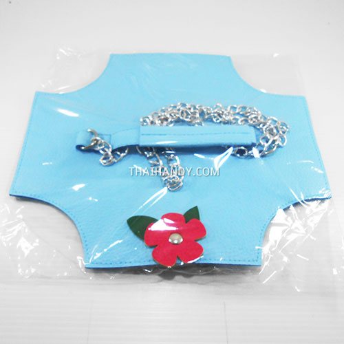 ฝาปิดกระเป๋าพร้อมสาย พร้อมสายโซ่ ขนาด 29x25.5 cm  บรรจุ 1 อัน สีฟ้าอ่อน รูปเต็ม