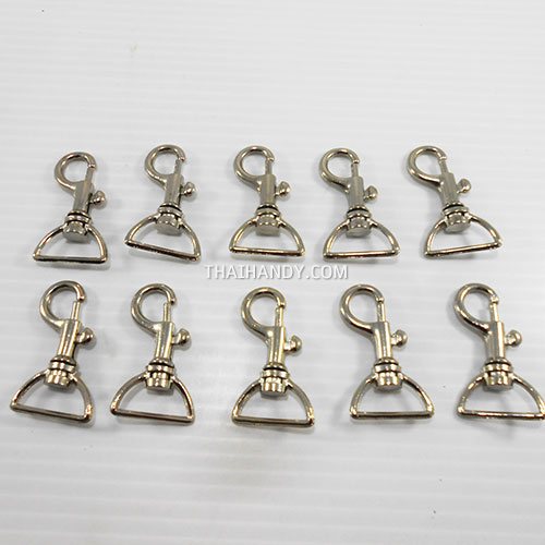 คอหมาโลหะ ปากโค้ง ขนาด 2x4.2 cm  บรรจุ 10 อัน สีนิเกิ้ล รูปเต็ม