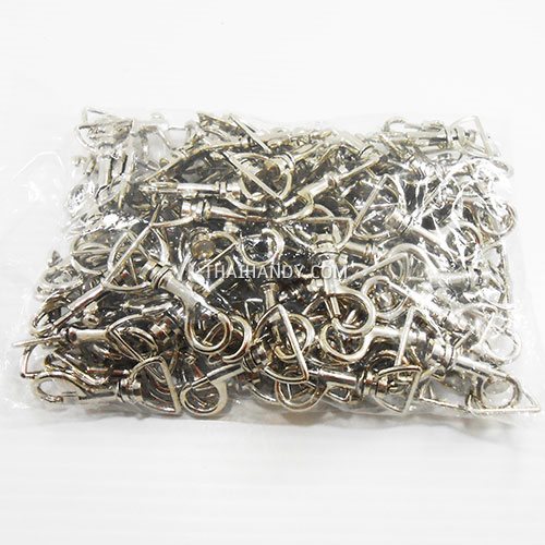 คอหมาโลหะ ปากโค้ง ขนาด 2x4.2 cm  บรรจุ 100 อัน สีนิเกิ้ล รูปเต็ม