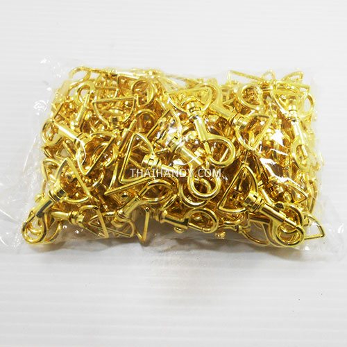 คอหมาโลหะ ปากโค้ง ขนาด 2x4.2 cm  บรรจุ 100 อัน สีทอง รูปเต็ม