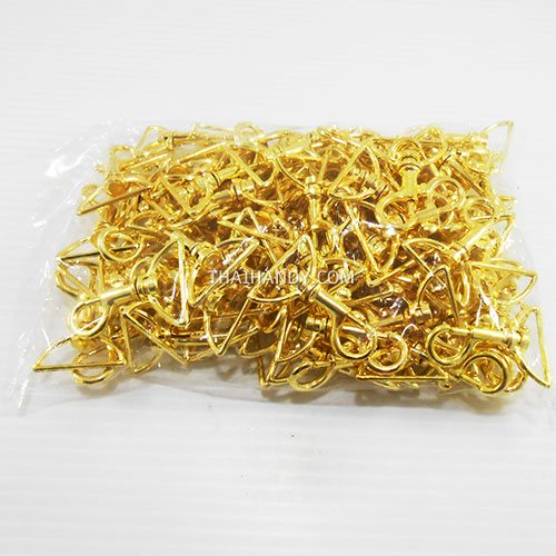 คอหมาโลหะ ปากโค้ง ขนาด 2.5x4.21 cm  บรรจุ 100 อัน สีทอง รูปเต็ม