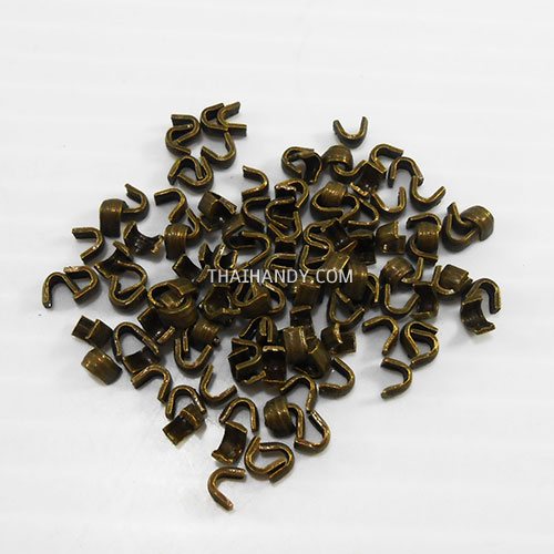 ตัวล็อคปลายซิป ฟันเหล็ก ขนาดเบอร์ 3  บรรจุ 100 อัน สีทองรมดำ รูปเต็ม