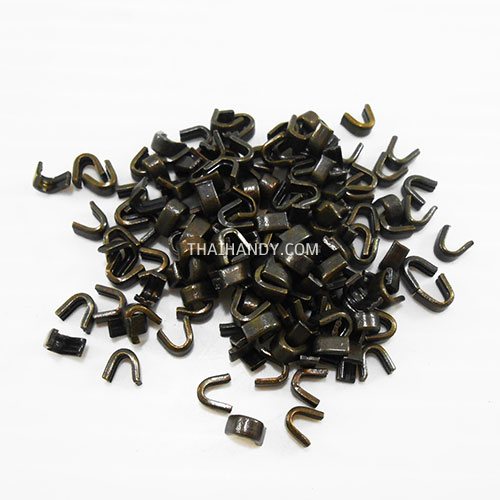 ตัวล็อคปลายซิป ฟันเหล็ก ขนาดเบอร์ 5  บรรจุ 100 อัน สีทองรมดำ รูปเต็ม
