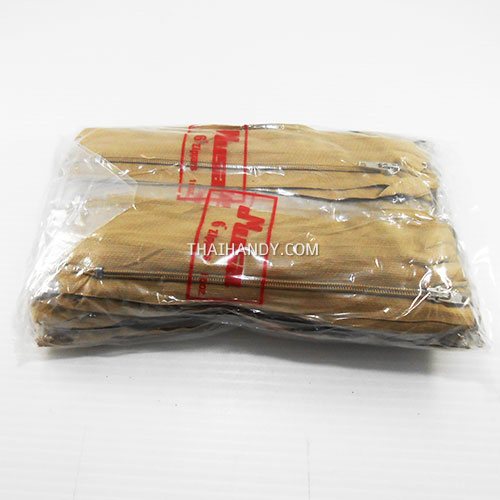 รางผ้าซิปสำเร็จรูป ฟันไนลอน ขนาดเบอร์ 3 ยาว 6 นิ้ว บรรจุ 100 ชุด สีกากี รูปเต็ม