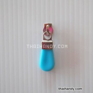 หัวซิปฟันไนลอน พลาสติก ขนาดเบอร์ 5  บรรจุ 1 อัน สีฟ้า รูปเต็ม