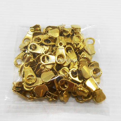 หัวซิปฟันเหล็ก กีตาร์ ขนาดเบอร์ 5  บรรจุ 100 อัน สีทอง รูปเต็ม