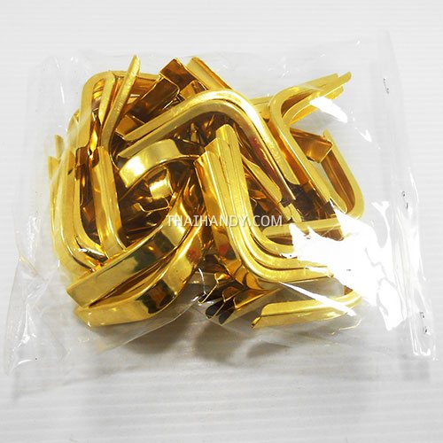 มุมกระเป๋า โลหะ ขนาด 6 cm (#6) บรรจุ 40 อัน สีทอง รูปเต็ม