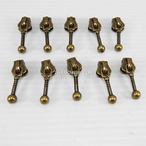 หัวซิปฟันเหล็ก หัวไม้ขีด ขนาดเบอร์ 5  บรรจุ 10 อัน สีทองรมดำ รูปเต็ม