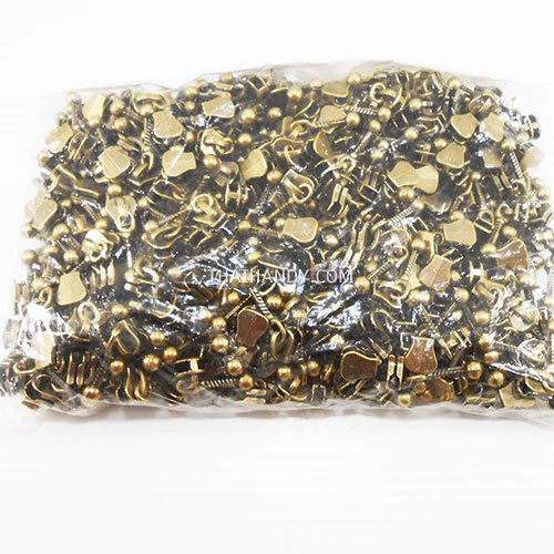 หัวซิปฟันเหล็ก หัวไม้ขีด ขนาดเบอร์ 5  บรรจุ 300 อัน สีทองรมดำ รูปเต็ม