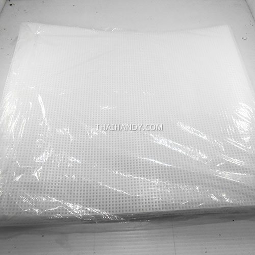 แผ่นเฟรมพลาสติก สี่เหลี่ยม ขนาด 36.5x41cm.  บรรจุ 12 อัน สีขาว รูปเต็ม