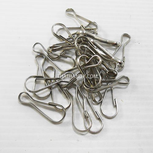 คอหมาคลิป ขนาด 12.1x35.4 mm (กลาง) บรรจุ 100 อัน สีนิเกิ้ล รูปเต็ม