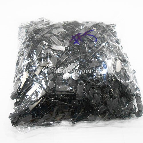หัวซิปฟันไนลอน แท่งเหลี่ยม ขนาดเบอร์ 5  บรรจุ 100 อัน สีรมดำ รูปเต็ม