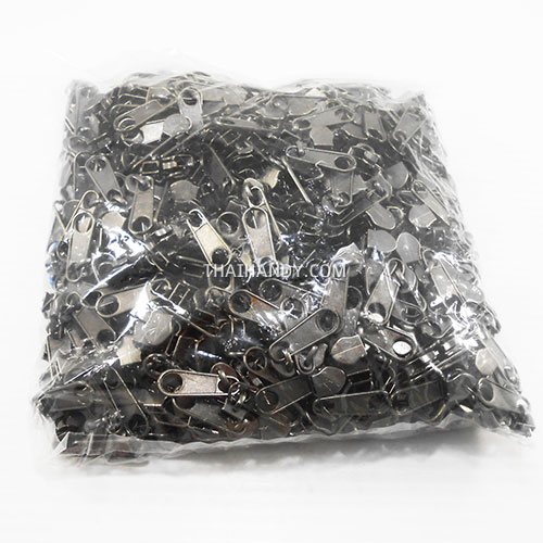 หัวซิปฟันไนลอน ป้าย ขนาดเบอร์ 5  บรรจุ 100 อัน สีรมดำ รูปเต็ม