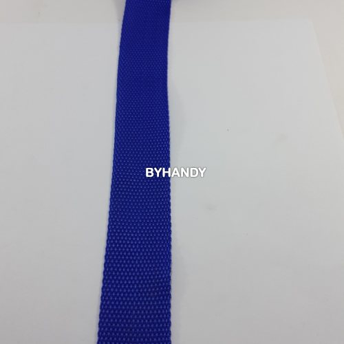 สายผ้า-ผ้ากุ๊น PP  ลายเวอร์จิ้น ขนาด 1 นิ้ว บรรจุ 1 เมตร สีน้ำเงิน รูปเต็ม