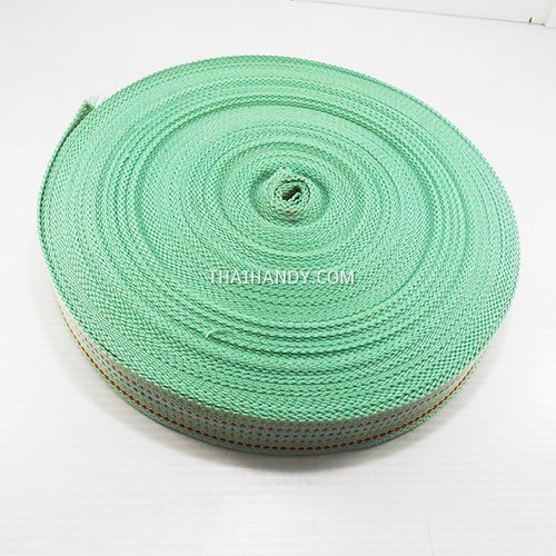 สายผ้า-ผ้ากุ๊น Cotton (ฝ้าย) ลายจุดไข่ปลา ขนาด 1.5 นิ้ว บรรจุ 50 หลา สีเขียวอ่อน รูปเต็ม