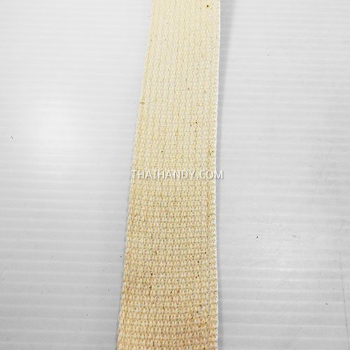 สายผ้า-ผ้ากุ๊น Cotton (ฝ้าย) ลายลอน ขนาด 1.5 นิ้ว บรรจุ 1 เมตร สีขาวดิบ รูปเต็ม