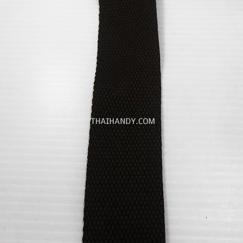 สายผ้า-ผ้ากุ๊น Cotton (ฝ้าย) สปันหนา ขนาด 1.5 นิ้ว บรรจุ 1 เมตร สีน้ำตาลเข้ม รูปเต็ม