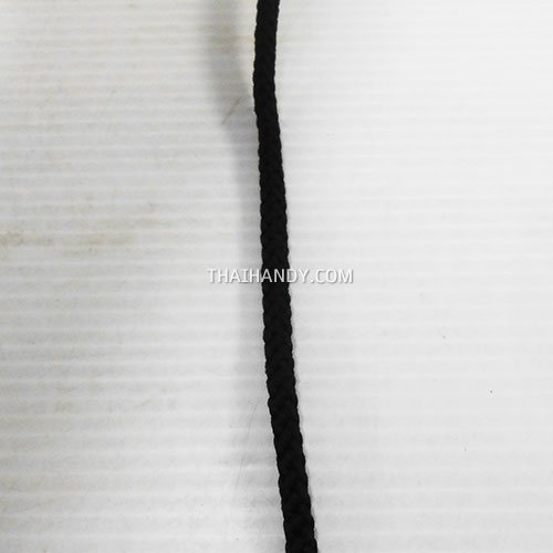 เชือกถักเปีย  PP  ขนาด 5 mm  บรรจุ 1 เมตร สีดำ รูปเต็ม