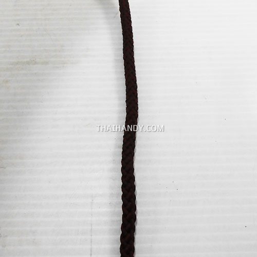 เชือกถักเปีย  PP  ขนาด 5 mm  บรรจุ 1 เมตร สีน้ำตาลเข้ม รูปเต็ม