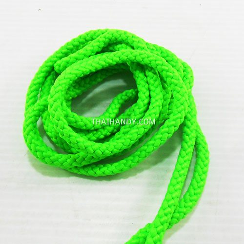 เชือกถักเปีย  PP  ขนาด 5 mm  บรรจุ 500 กรัม สีเขียวตอง รูปเต็ม