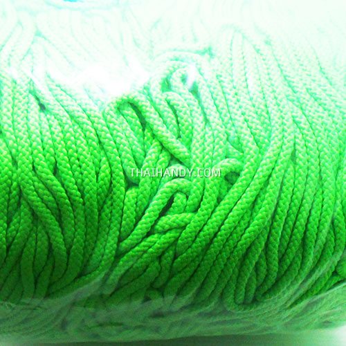 เชือกถักเปีย  PP  ขนาด 5 mm  บรรจุ 1 กิโลกรัม สีเขียวตอง รูปเต็ม