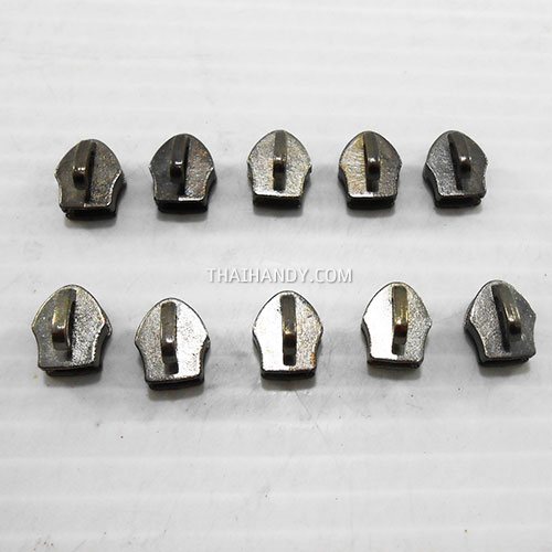 หัวซิปฟันไนลอน เปลือย ขนาดเบอร์ 5  บรรจุ 10 อัน สีรมดำ รูปเต็ม