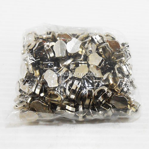 หัวซิปฟันไนลอน เปลือย ขนาดเบอร์ 5  บรรจุ 100 อัน สีนิเกิ้ล รูปเต็ม