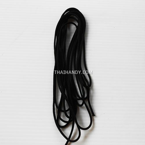 เชือกร่มพื้น แพ็ค ขนาด 3 mm  บรรจุ 20 เมตร สีดำ รูปเต็ม