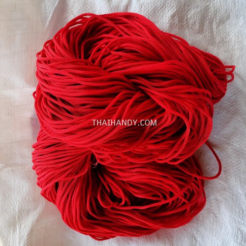 เชือกร่มพื้น แพ็ค ขนาด 4 mm  บรรจุ 1 กิโลกรัม สีแดง รูปเต็ม
