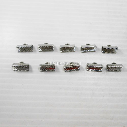 บานพับ โลหะ ขนาด 13 mm  บรรจุ 10 อัน สีเงิน รูปเต็ม