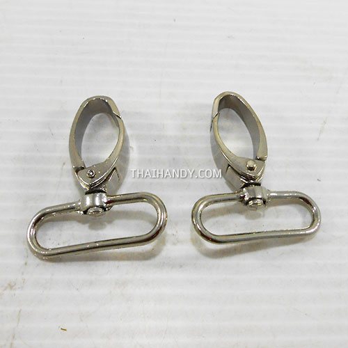 คอหมาโลหะ แฟชั่น ขนาด 3.8x5.5 cm  บรรจุ 2 อัน สีนิเกิ้ล รูปเต็ม