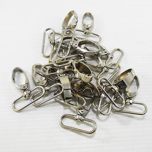 คอหมาโลหะ แฟชั่น ขนาด 3.8x5.5 cm  บรรจุ 50 อัน สีนิเกิ้ล รูปเต็ม