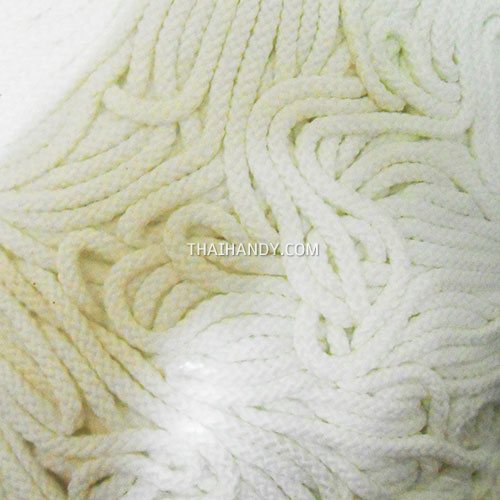 เชือกถักเปีย  PP  ขนาด 4 mm  บรรจุ 1 กิโลกรัม สีขาว รูปเต็ม
