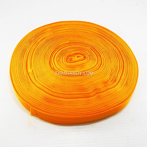 สายผ้า-ผ้ากุ๊น PP  ลายเวอร์จิ้น ขนาด 7 หุน บรรจุ 100 เมตร สีเหลืองเข้ม รูปเต็ม