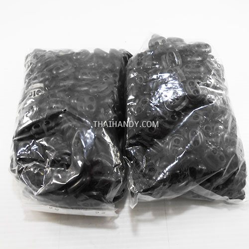 ตัวล็อคเชือก จมูกหมู ขนาดใหญ่ บรรจุ 100 อัน สีดำ รูปเต็ม