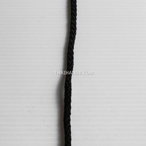 เชือกถักเปีย  PP  ขนาด 8 mm  บรรจุ 1 เมตร สีดำ รูปเต็ม