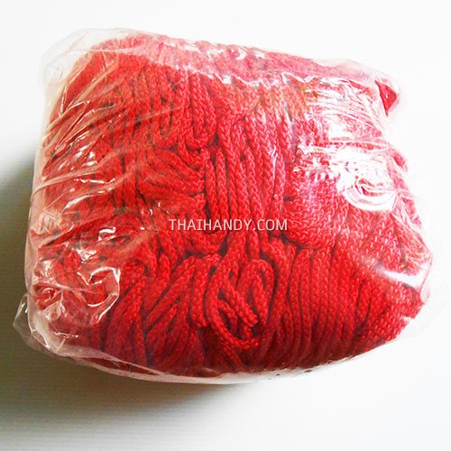 เชือกถักเปีย  PP  ขนาด 8 mm  บรรจุ 1 กิโลกรัม สีแดง รูปเต็ม