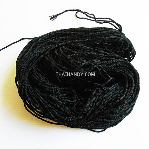 เชือกถักเปีย  PP  ขนาด 3 mm  บรรจุ 500 กรัม สีดำ รูปเต็ม
