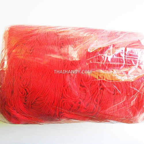 เชือกถักเปีย  PP  ขนาด 3 mm  บรรจุ 1 กิโลกรัม สีแดง รูปเต็ม