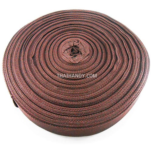 สายผ้า-ผ้ากุ๊น PP  ลายเวอร์จิ้น ขนาด 1.5 นิ้ว บรรจุ 50 เมตร สีน้ำตาลเข้ม รูปเต็ม