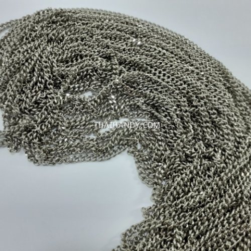 โซ่ เหล็ก ขนาด 5 mm  บรรจุ 100 เมตร สีเงิน รูปเต็ม
