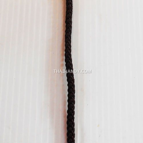 เชือกถักเปีย  PP  ขนาด 4 mm  บรรจุ 1 เมตร สีน้ำตาลเข้ม รูปเต็ม