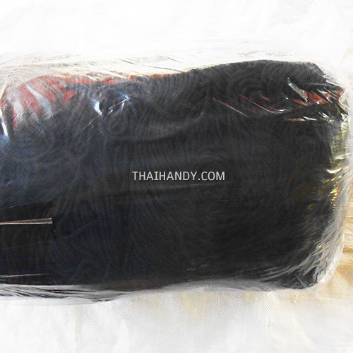 เชือกถักเปีย  PP  ขนาด 4 mm  บรรจุ 1 กิโลกรัม สีดำ รูปเต็ม