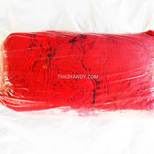 เชือกถักเปีย  PP  ขนาด 4 mm  บรรจุ 1 กิโลกรัม สีแดง รูปเต็ม