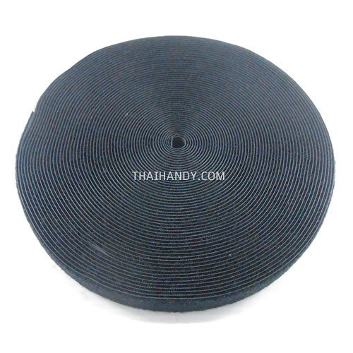 เมจิกเทปตีนตุ๊กแก ด้านขนหน้าเดียว(ตัวเมีย) ขนาด 25 mm  บรรจุ 20 หลา สีดำ รูปเต็ม